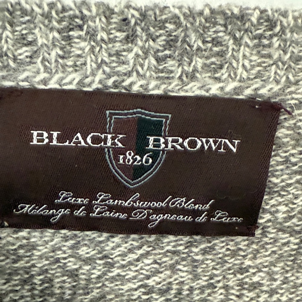 Men's Gray Lambswool Sweater L - Picture 2 of 8